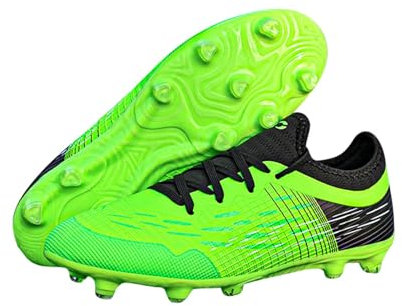 Kswlwccpp Kinder Fussballschuhe Turf Cleat Fußballschuhe Firm Ground Schnürsenkel Athletics Trainingsschuhe Outdoor Sport Fußball Stiefel Sportschueh Für Jungen Mädchen 33-42