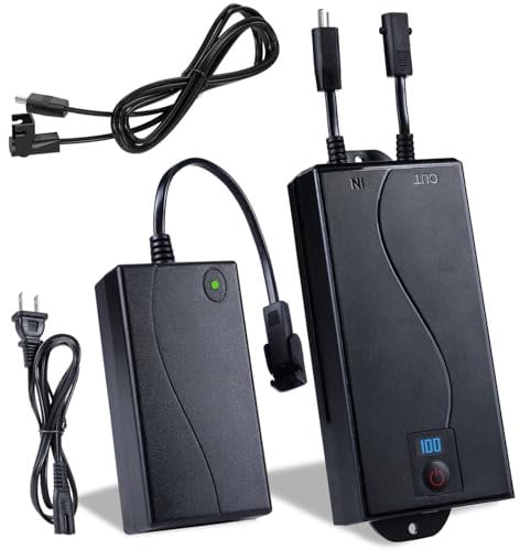 Xpopox Rechargeable Battery Packs for Reclining Furniture - 2500mAh with LCD Display for Electric Recliners, Power Sofas, Lift Chairs and Couch - only Compatible with 2-Pin Connector Motion Furniture