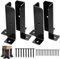 HOTUVEP Post Base, 4Pcs Adjustable Fence Brackets With Screws, Thick Solid Steel Bolt Down Support Bracket, Deck Porch Railing Mailbox Pergola Metal Fence Repair Kit