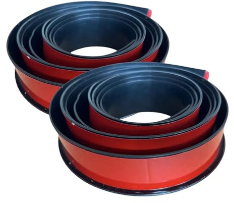 2 Stück Auto Radlauf Schutz, 1,5 m x 4,5 cm Radabdeckung Kotflügel Verbreiterung Universal, L Form Auto Rad Schutz Dekoration (Schwarz)