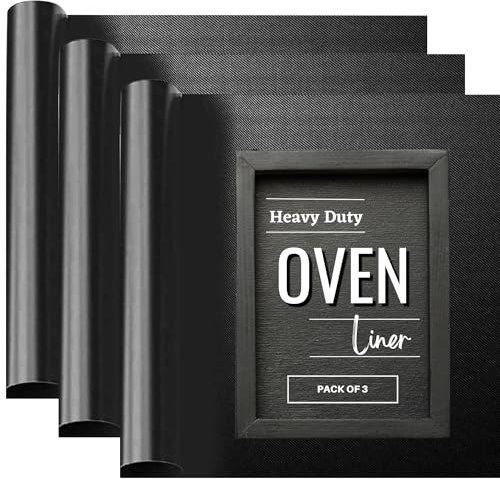 Lxrious Large Oven Liner 3Pack, Premium Extra Thick Oven Liners for Fan Assisted Ovens, Silicone Oven Liner Non Stick 40 x50cm, Oven Liners for Bottom of Oven, Oven Mat, Baking Mats, BBQ Grill Mat