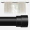 BellaHills 2 Pezzi bastone tenda estensibile, 25mm Bastone per Tenda 76-150cm, Telescopico con Terminali Decorativi e Supporti Staffe Regolabili per Camera da Letto, Soggiorno, Nero