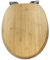 Abattant WC en bois avec fermeture amortie - Siège de toilette ovale - Charnière à dégagement rapide