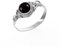 Schwarzer Onyx Ring 925 Sterling Silber Natürlicher Edelstein Ring, Statement Herren-Damen Vintage Boho Handarbeit Runde Form 6 mm Verlobungsring BLKX-7,5
