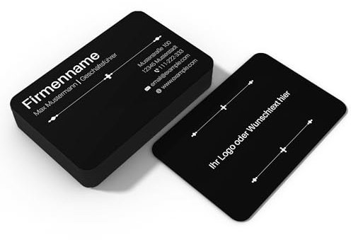 Premium Aluminium-Visitenkarten personalisiert (85x55mm), 0,2/0,4/0,8mm Dicke, hochwertige Gravur, hohe Qualität, selbst gestalten für Business, Unternehmen, Startup (Sleek Corporate, 0,8mm)