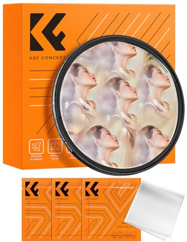 K&F CONCEPT 58mm Kaleidoskop Prisma Filter Optisches Glas Zentral Hexagonal Spezial Effekt Kamera Objektiv Filter (Nano-B Serie)