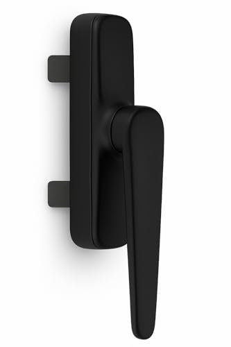 inferramenta Maniglia Cremonese Modello A Goccia Per Finestre In Alluminio | H 40 mm Mod. 173 C | Apertura Reversibile | Design Moderno E Sicurezza Rinforzata (Nera)