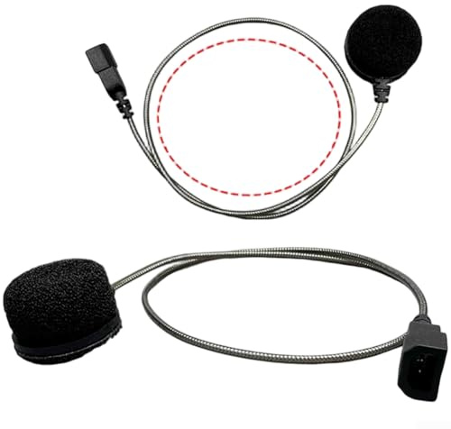 Cardo Microphone de rechange avec suppression du bruit et fil plaqué argent pour un son amélioré (doux)