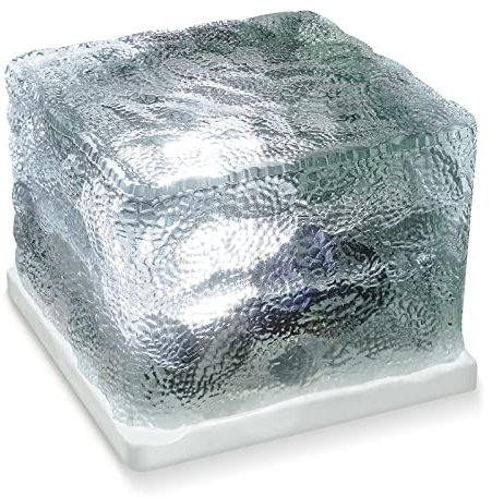 Eaxus® LED Solar Leuchte Solar Cube - Eiswürfel als Wohnzimmer-Deko & Gartendeko