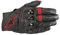 Alpinestars Motorradhandschuhe Celer V2 Gloves Black Red Fluo, Schwarz/Rot, L