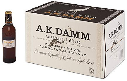 A.K. Damm | Cerveza Alsaciana | Ingredientes 100% naturales | Maduración Lenta | Caja 24 botellas x 33 cl