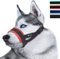Maulkorb aus Nylon um Hunde vom Beisen, Bellen und Kauen abzuhalten, anpassbare Schlinge (XL,Rot)