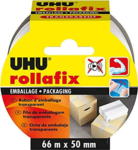 UHU Rollafix Verpackung Band transparent – 66 x 50 mm