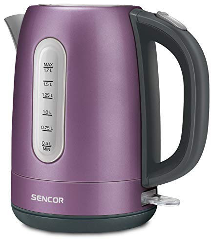 Sencor SWK1773VT 1.7L Stainless Steel 1500w Fast Boil Electric Tea Kettle & Pour Over Coffee Kettle with Lid Safety Lock, Violet