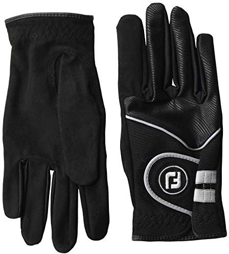FootJoy RainGrip Prior Generation Golfhandschuhe für Damen, 1 Paar, Schwarz, Größe M