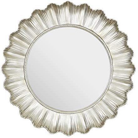 Premier Housewares Wall Mirror/Mirrors For Garden/Bathroom/Living Room With Rope Detail Decorative Frame/Metallic Finish Wall Mounted Mirrors W83 X D6 X H83cm