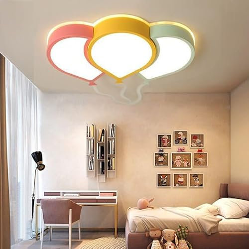 YZSJ Kinderzimmerlampe LED Deckenleuchte Mit Dimmbar Ultra Slim Ballon Deckenlampe Mädchen Junge Schlafzimmer Wohnzimmer Esszimmer Hängelampe Acryl Kreative Schirm Hause Deko Deckenlicht