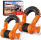 Nilight 2 Pack 3/4 D-Ring Shackle 4.75 Ton (9500 Lbs) Capacity with 7/8 Pin Heavy Duty Off Road Recovery Shackle with Isolators & Washer Kit for Jeep Truck Vehicle, Orange (90051B)