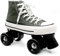 Canvas Schlittschuhe Rollschuhe Für Damen Mädchen Roller Quad Skates Komfortables Und Atmungsaktives Mit Zweireihigem Rad Obermaterial Leinwand Rollschuhe B,42