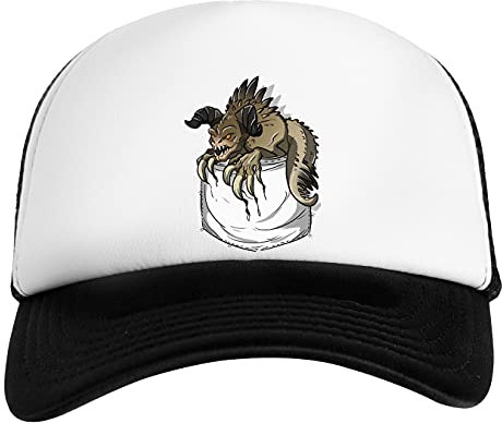 Todeskralle Tasche Weiß Schwarz Unisex Kinder Baseball Cap Kids White Black