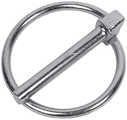 DOJA INDUSTRIAL | Coppiglie ad anello | Misure: 6 x 37 | 10 Pezzi | Copiglie clip agricoli | Acciaio Zincato | Perno a Scatto | Spine a scatto | Uso: Gancio Traino Barca, Trattore, Attrezzi Agricoli