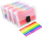 4 Pack Expanding File Folder, A6 Size 13 Pockets Portable Accordion Folder Expandable File Rainbow Document Organiser Expanding Ticket Folders Plastic Bills Storage Box 18x10.5x3cm