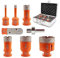 BGTEC Foret Diamant Kit Trépan Carrelage - 8 pièces(6/8/20/25/35/35/50mm+20mm mèche à doigt + adaptateur hexagonal) avec filetage M14 pour percer porcelaine,céramique,carrelage,granit,marbre et pierre