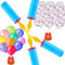 Bea's Party Pompa per palloncini, Gonfiatore manuale per palloncini, pompetta per palloncini con aria, palloncini in lattice e palloncini coriandoli multicolori