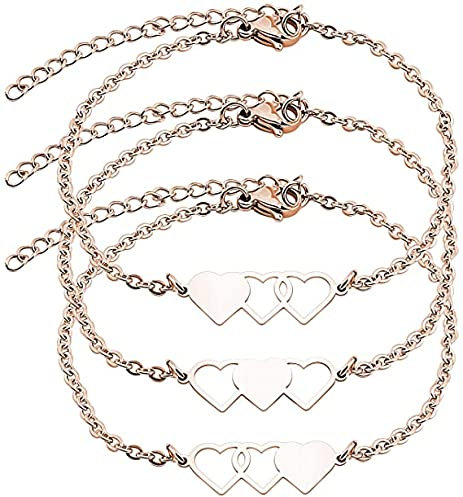 BAUNA Big Middle Little Sister-Armband für große und mittlere Schwestern, Freundschaftsgeschenk, Geschenk für beste Freundin, Schwestern, Metall
