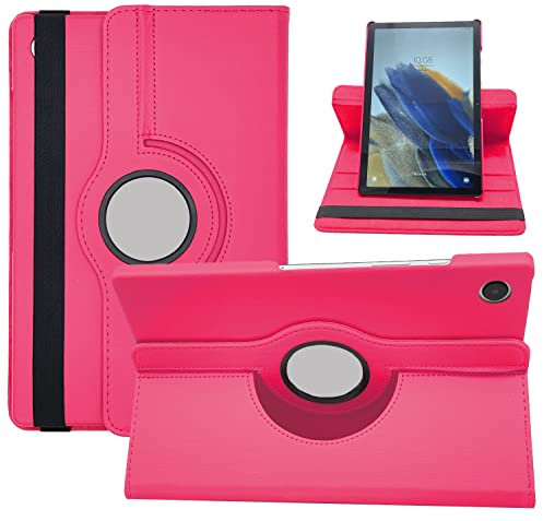 Dlahaby Coque pour Samsung Galaxy Tab A8 10.5 SM-X200/X205/X207, Rotation à 360 degrés avec Support Housse de Protection pour Samsung Galaxy Tab A8 10.5'' 2021 Tablette,Rose