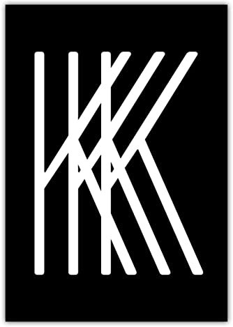 Hochwertiges Poster Buchstabe K | Typographie Print | DIN A4 21x30cm, schwarz/weiß, seidenmattes Premiumpapier, satte Qualitätsfarben | Wandbild, Wall Art, Dekoration | Minimalistisch, Skandi-Style,
