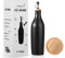 BESKGAVI Olive Oil Dispenser Bottle for Kitchen - 500 ml Cooking Oil Drizzler with Brush (Black)