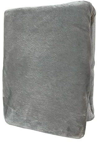 Leonado Vicenti Spannbettlaken Silber hellgrau 90x200-100x200 warme kuschelige Winter Premium Cashmere Touch Teddy Bettlaken Fleece Plüsch Betttuch