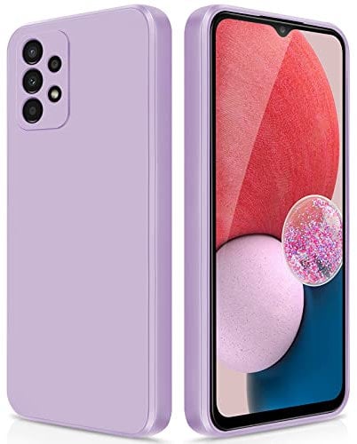 GiiYoon Cover per Samsung Galaxy A13 4G Custodia in Silicone, Custodia Antiurto Case Sottile in Silicone TPU con Strato Interno in Fibra e Protezione della Fotocamera, Viola