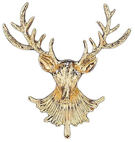 Weihnachten Hirsch Brosche Anstecknadel Gold Brosche Anstecknadel Brosche Männer und Frauen Niedliche Weihnachtsbrosche Weihnachtsfeier frech