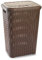 AC - Cesto para ropa sucia con tapa y asas - Estilo Rattan - Fabricado en españa - Cubo pongotodo para colada - Diseño imitación mimbre - Capacidad 60 Litros - 61,5 x 42,5 x 34 cm - Color Topo