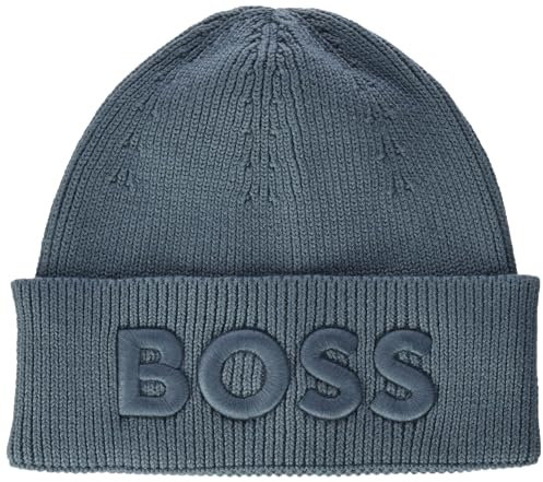 BOSS Herren Afox Beanie, Open Green375, Einheitsgröße EU