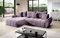 Vigo Velvet Monolith Ecksofa in L-Form 280 cm x 190 cm - Schlafsofa mit Bettkasten - Couch mit Stauraum und Kissen - Sofa mit Schlaffunktion - Ausziehbares Schlafsofa - Farbe: Violett (M-62)