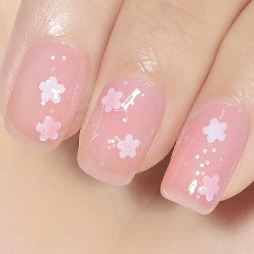 YTD Likomey UV Gellack Nagellack Gel,15ml Nude 3D-Blüten Rosa Transluzent Jelly Soak Off Nagelgel Maniküre Gel Nail Polish,LS326