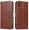 LOLFZ Wallet Case for iPhone XS Max, Vintage Leather Book Case with Card Holder Kickstand Magnetic Closure Flip Case Cover for iPhone XS Max - Coffee Brown