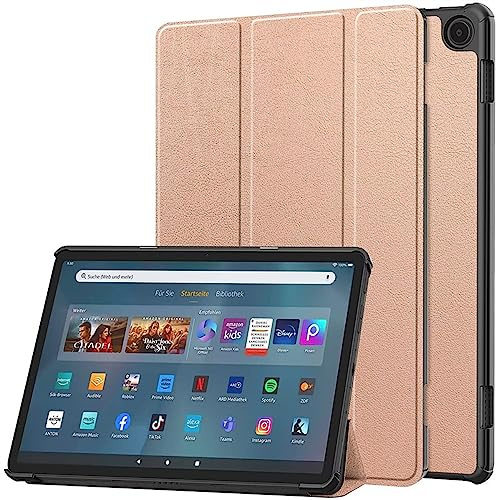 INSOLKIDON Compatible con Google Pixel Tablet 11 Inch 2023 Tablet Funda Protectora de Cuero Bumper Protección Carcasa con Soporte Función, Auto-Sueño/Activación Funda Plegable (Oro)