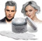Haartönung Temporäre Haarfarbe 4,23 Onzas, Crema instantánea para el cabello Mud Natural Hair Pomade, Hombres mujeres Estilo tono de cabello cera, cera de cabello para la fiesta cosplay (Gris)