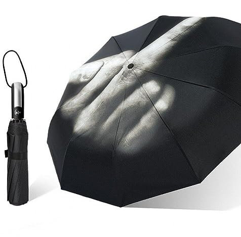 Klappende Regenschirm Sonnenschutz Dreifach Gefaltete Regenschirm Lustige Mittelfinger-regenschirme Geschenke Für Männer Frauen