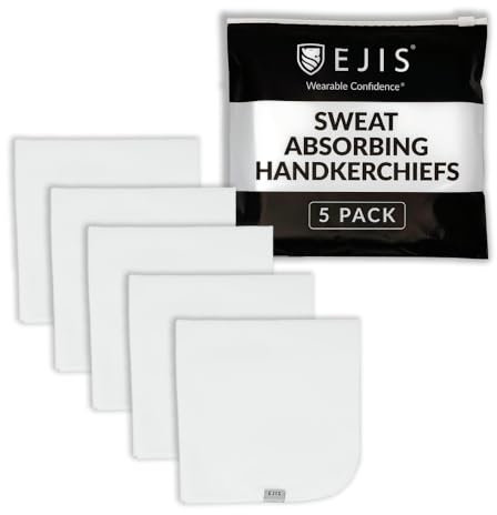 Ejis Schweißabsorbierendes Taschentuch, Weiß, 5 Stück, Weiss/opulenter Garten, 12x12