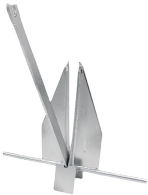 NIDAYE Boat Anchor Kit - Hot-Dipped Galvanized Steel, 6kg Rotating Claw Anchor With 2m Chain and 30m Rope for Pontoon, Sailboat, Yachts up to 9.5m