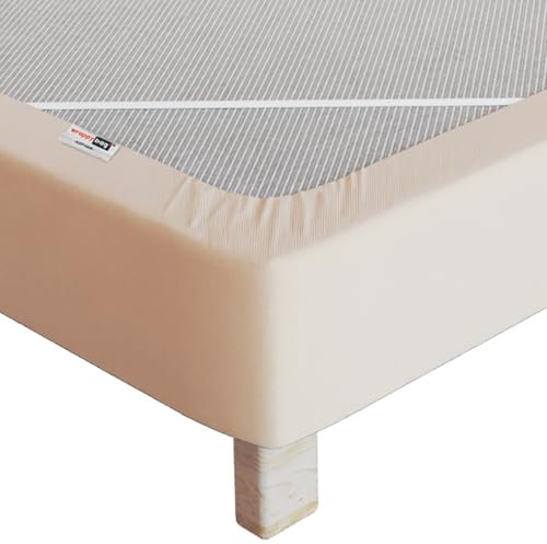 Wrappybag Cache-Sommier 90 x 200 avec Élastiques – Rénovez et Modernisez Votre Ancien Sommier – Couleur Beige - 6 Tailles Disponibles