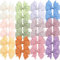 24 lazos para el pelo de 3 pulgadas para niñas, cinta de grogrén, pinzas para el pelo de bebé, accesorios para el cabello con clip de cocodrilo para niños y adolescentes