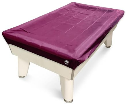 Jonny 8 Ball 7ft Fitted Nylon Snooker Pool Table Cover - For 7 Foot Tables (Burgundy)