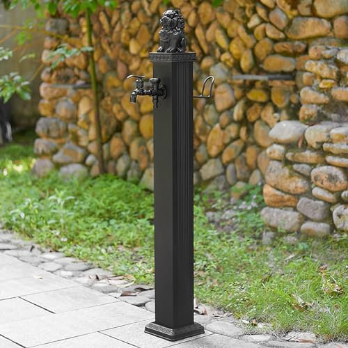 Garten Wasserhahn Säule, Standbrunnen Garten mit Wasserhahn, Wasserzapfstelle Garten zur Gartenbewässerung Und -Bewässerung(L)