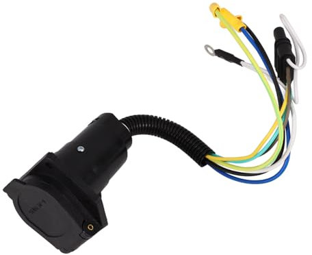 MUCKLILY Prise De Remorque Broches Adaptateur Électrique pour Remorque Connexion Rapide Et Fiable Installation Facile pour Camping-Cars Et Utilitaires